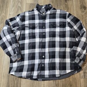 Duluth Trading Mens 3X Tall‎ Flapjack Fleece Lined Flannel Shirt Jacket READ